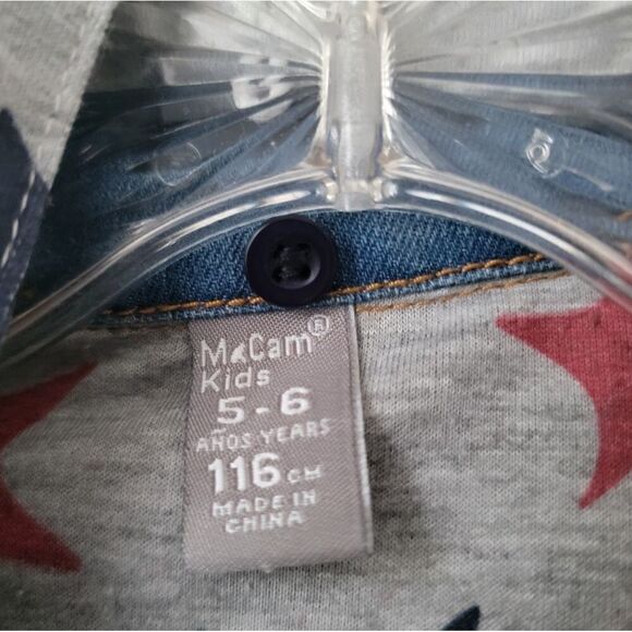 Boys or Girls Denim with Cotton Lined Front Open Buttons Hooded Vest Size 5-6 - Picture 4 of 8